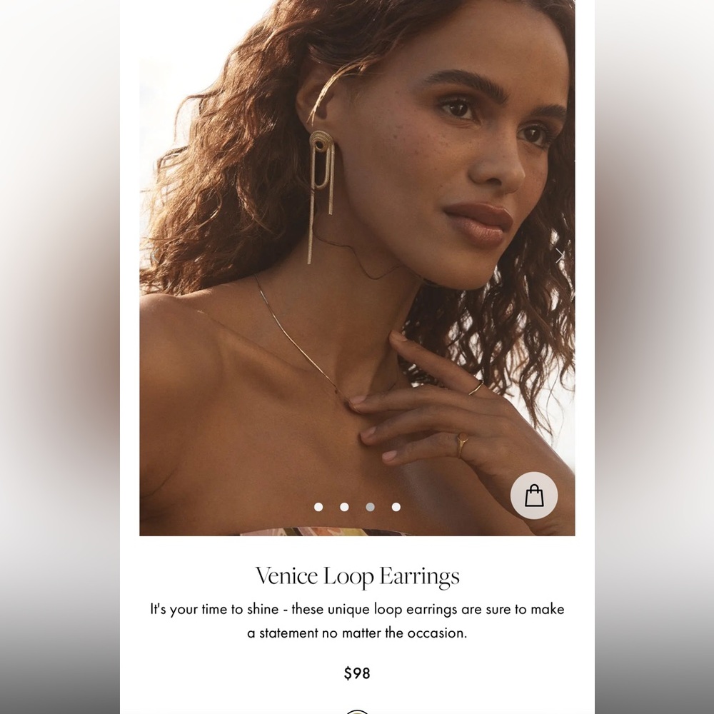 Gorjana NWT ✨ Gold Venice Loop Earrings